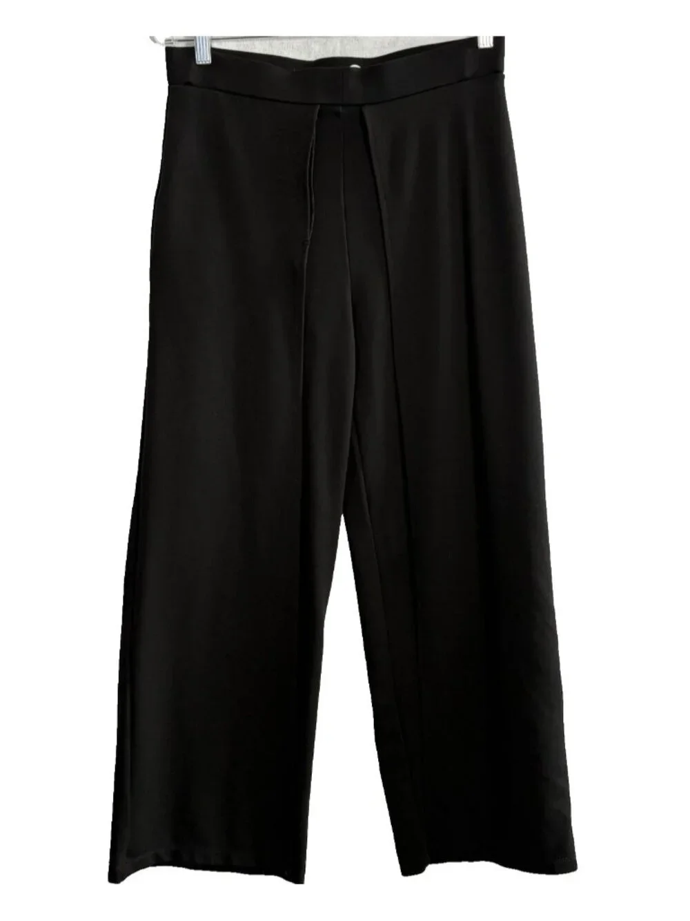 BETABRAND Women Overlay Bootcut Pants Sz MP Black Casual Chic‎ Modern 68-20